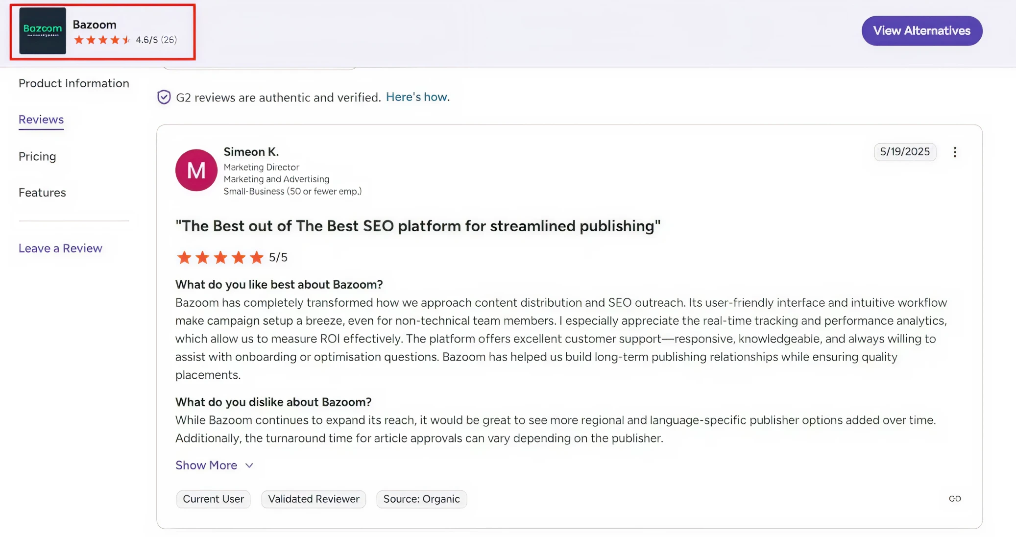 Bazoom Content And Link Platform - The Influence Agency