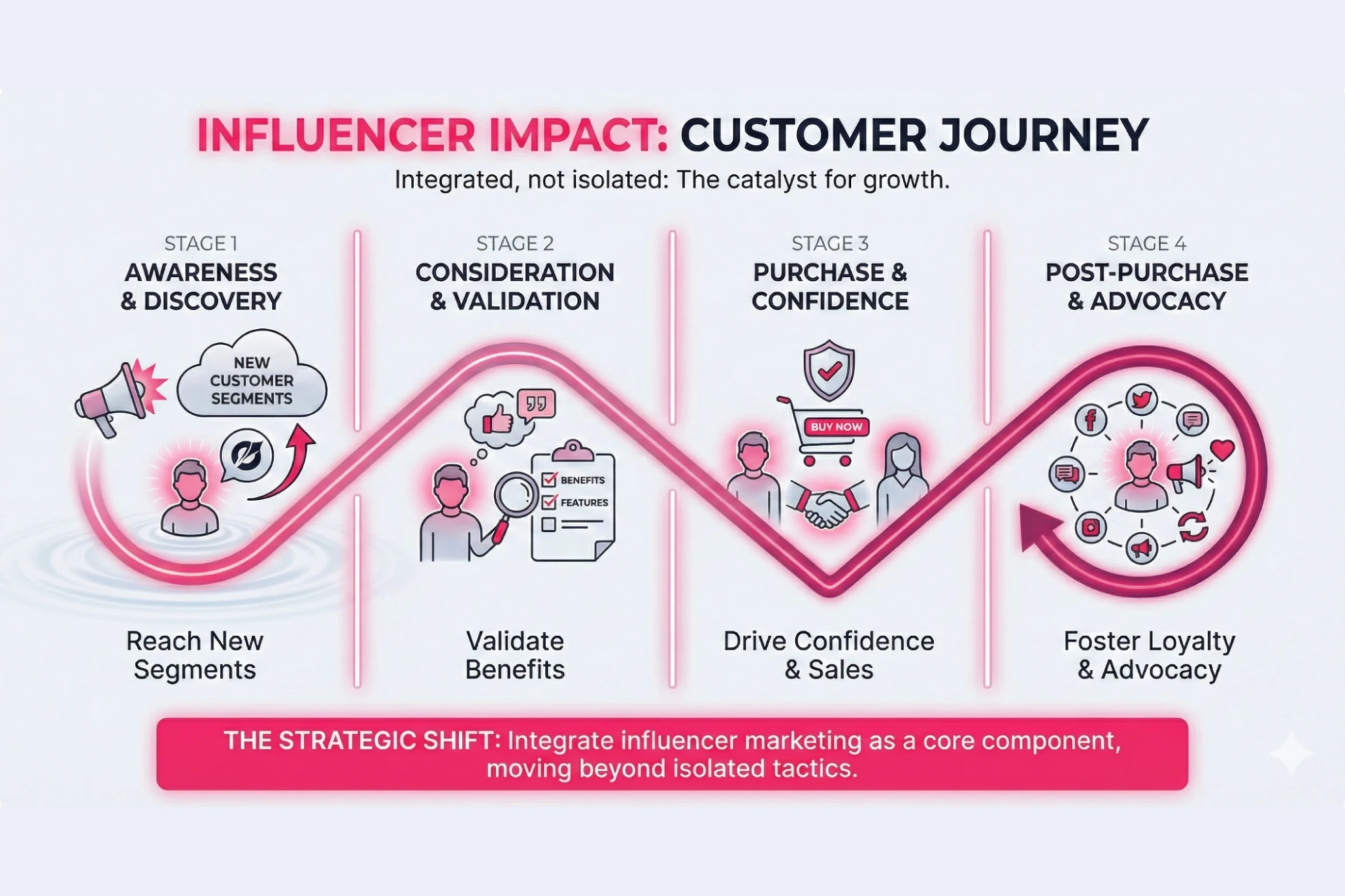 An infographic showing the customer journey
