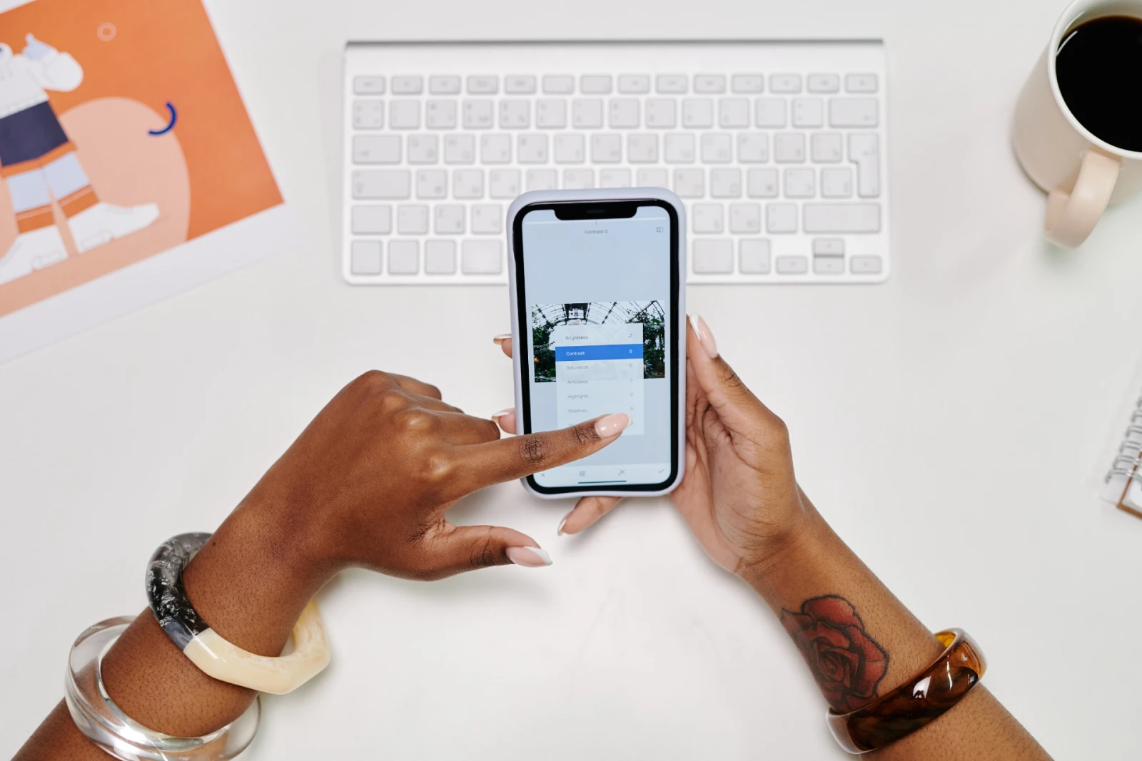 a person using a cellphone to search