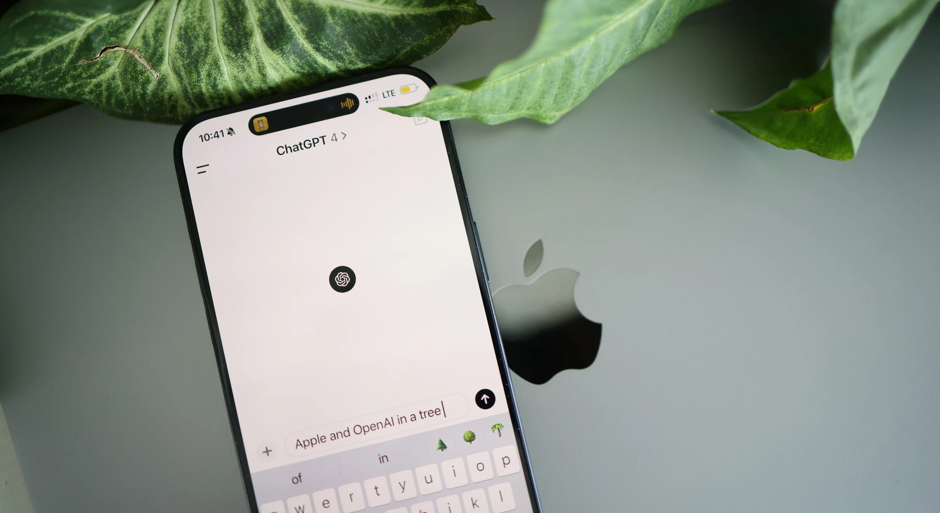 ChatGPT mobile app open on an iPhone