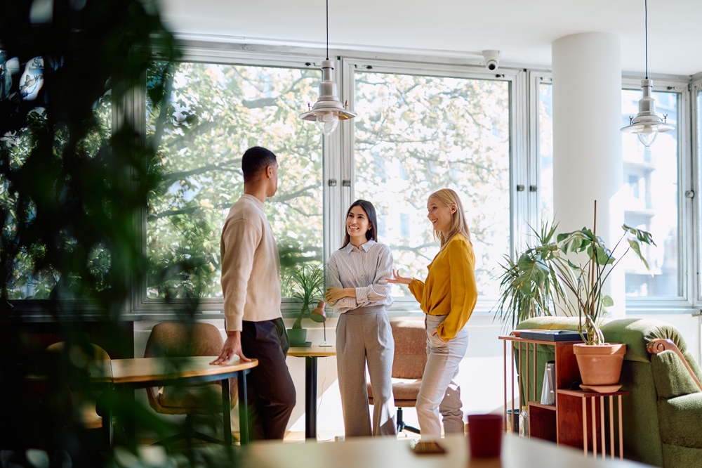 Diverse business professionals having an informal meeting