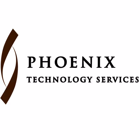 Phoenix Technology Services logo with curved brown design element
