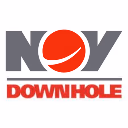 NOV Downhole logo with red sphere integrated into gray letters