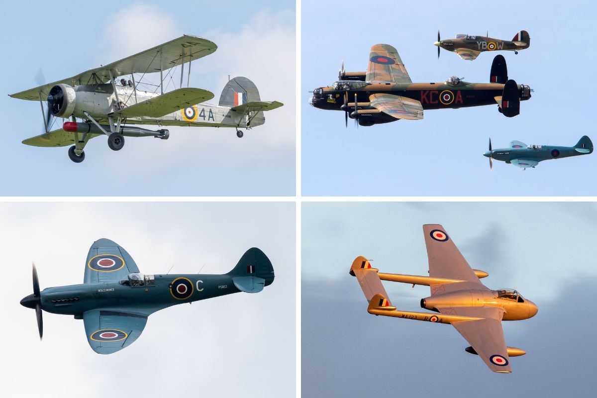 Image shows the Lancaster Bomber