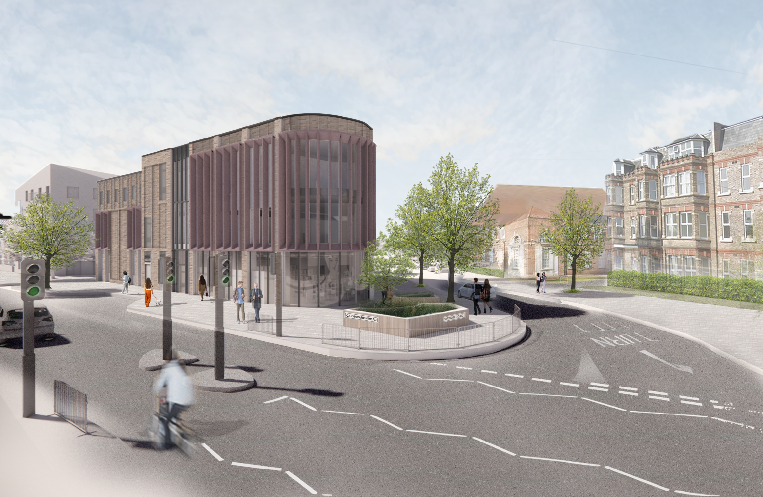 Artist impression of new look Clacton Library building