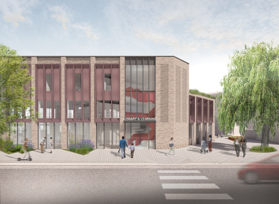 Artist impression of the new building as viewed from Clacton Town Hall
