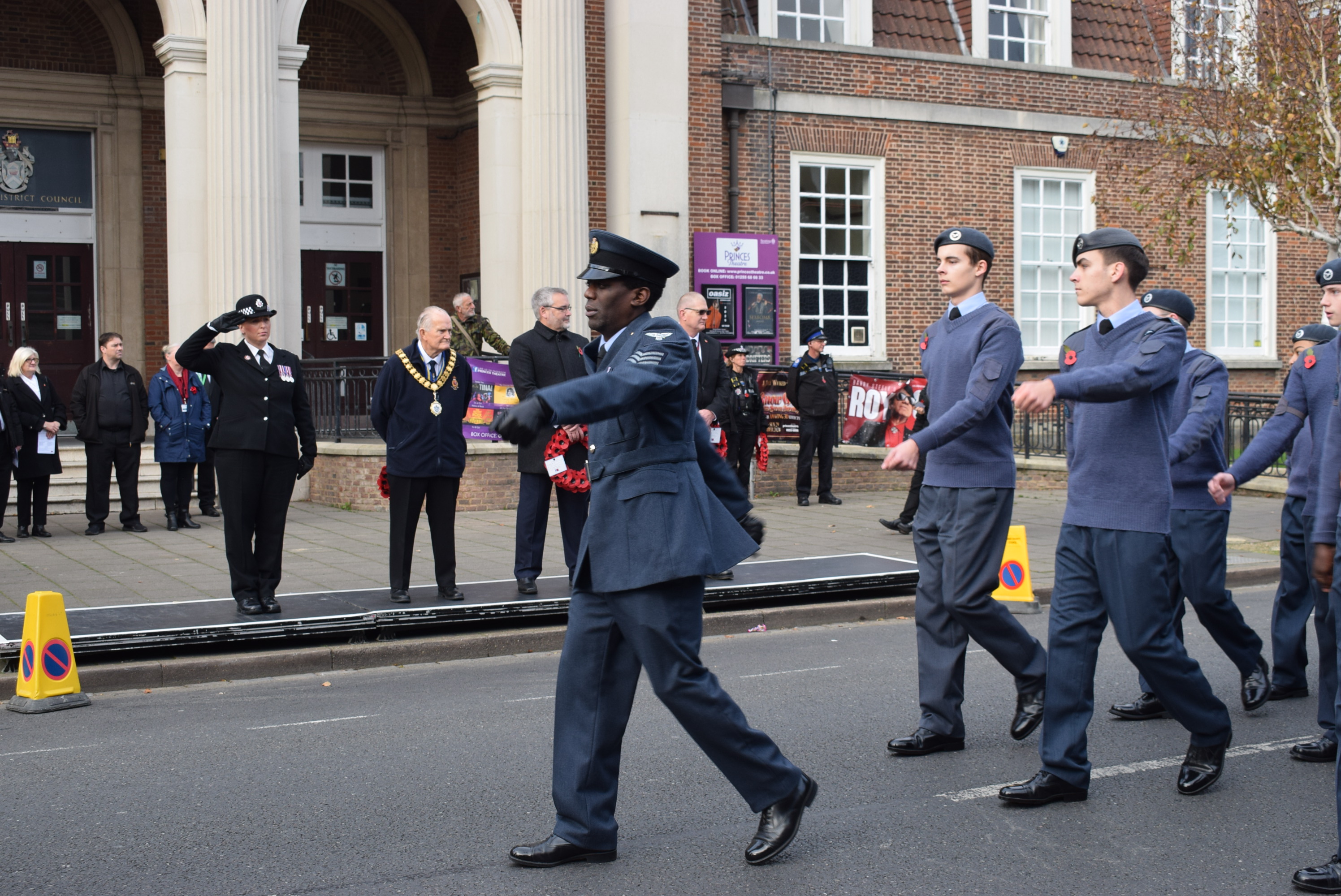 Cute dog sitting on the floor