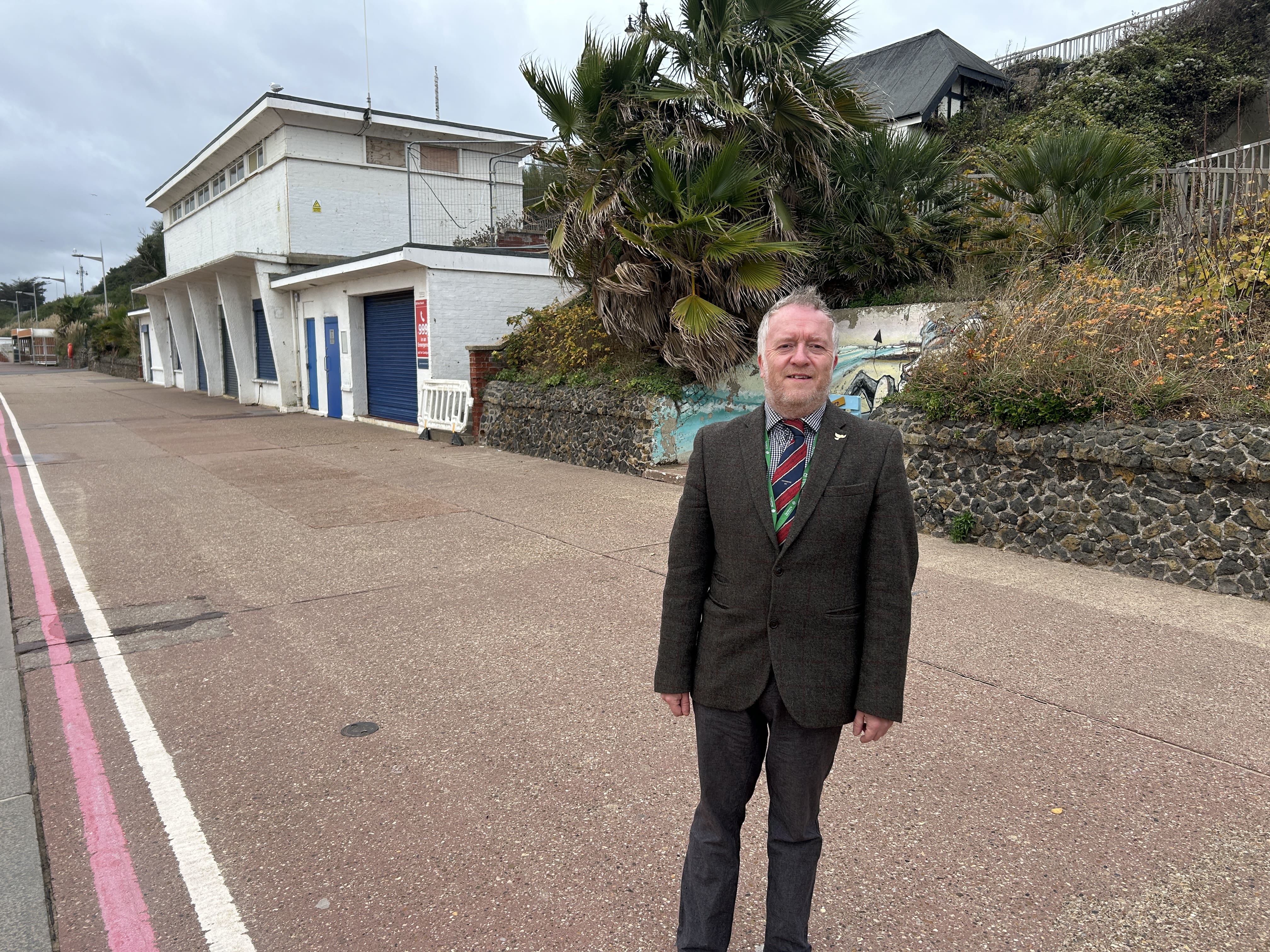 Cute dog sitting on the floor