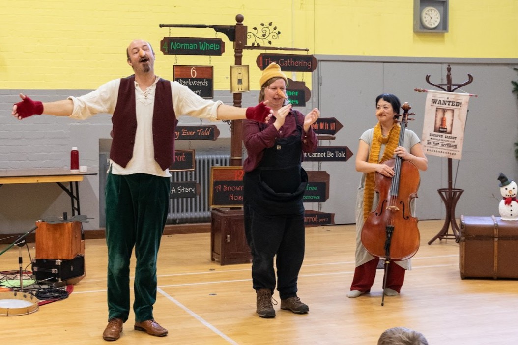 Cute dog sitting on the floor
