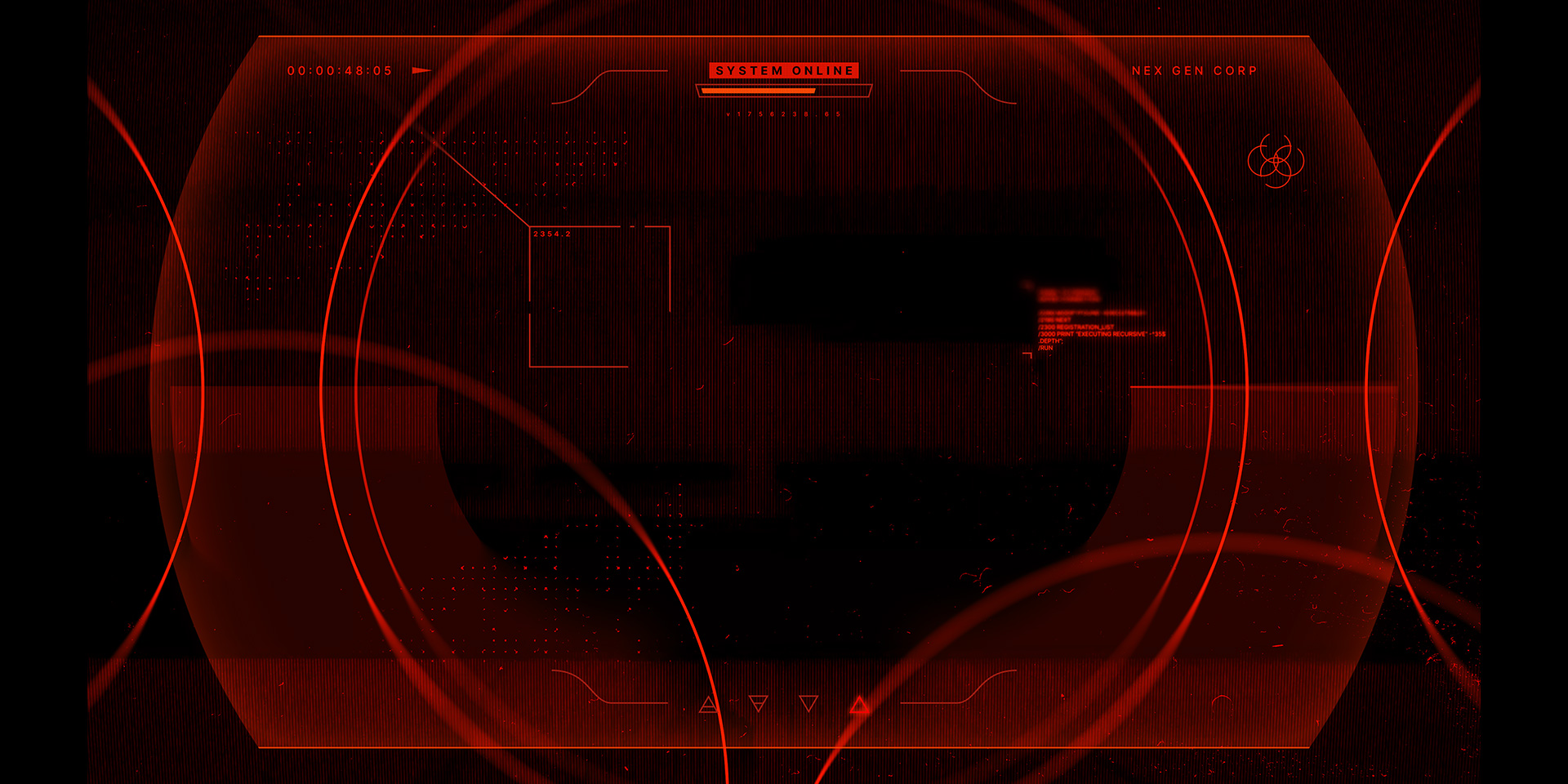 Bring Me The Horizon 2024 Tour Screen Visual for Shadow Moses. Red glitch texture with the band logo in the centre.