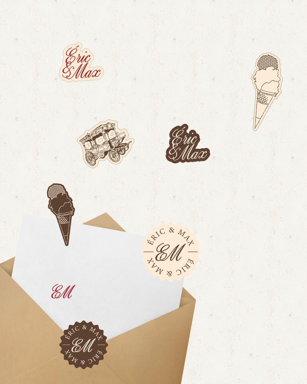 Création d'illustrations de stickers personnalisés graphisme