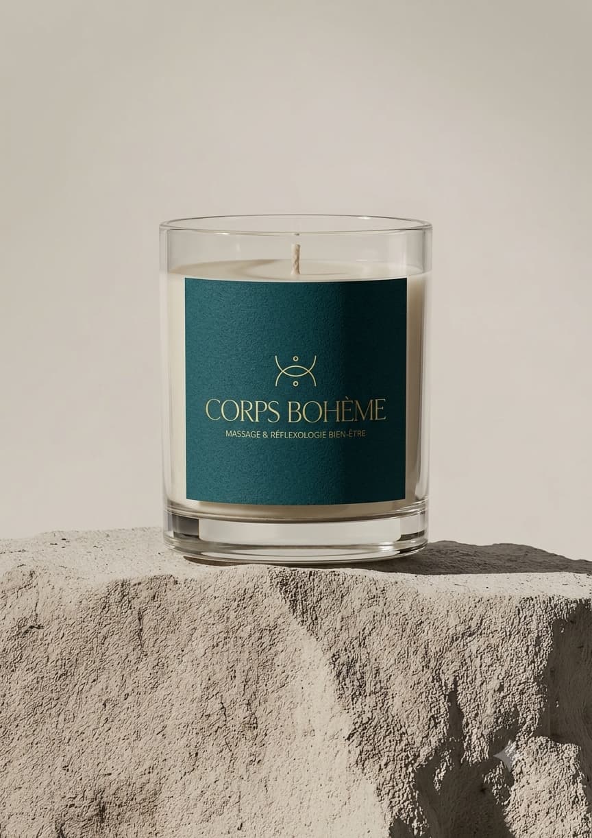 Mockup de mise en situation corps boheme