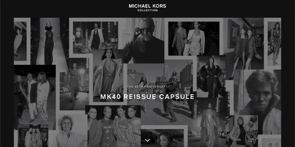 Screenshot of the Michael Kors home page