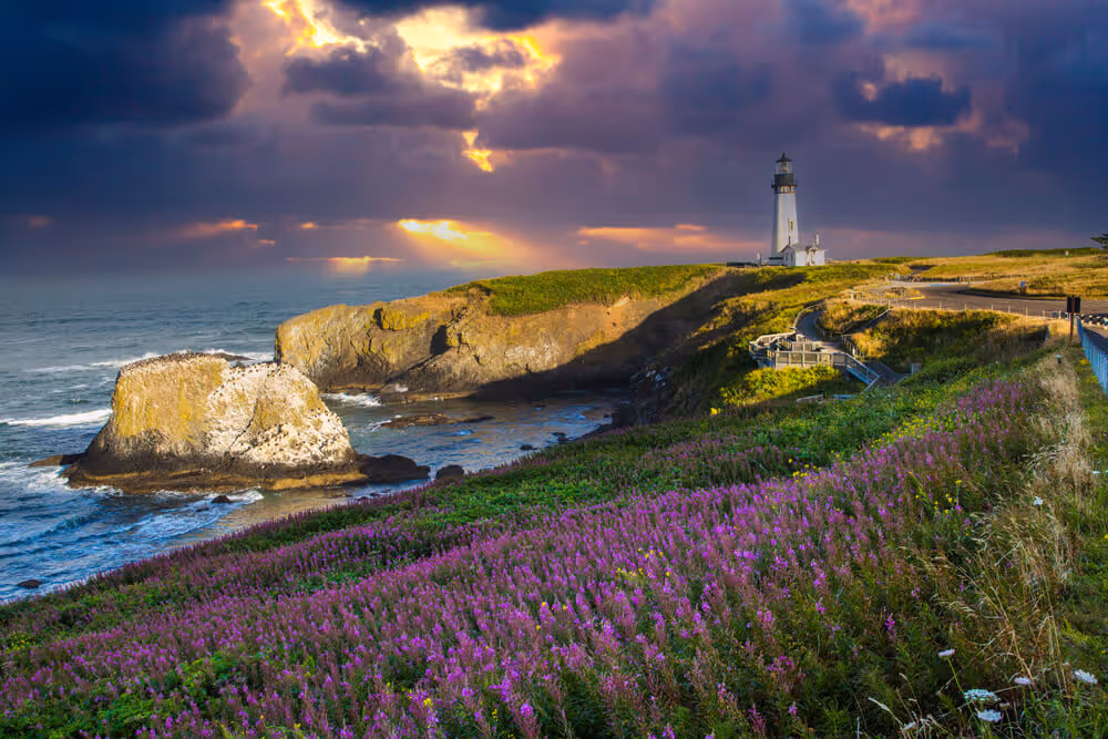 Yaquina Head Lighthouse in Newport on the Oregon Coast