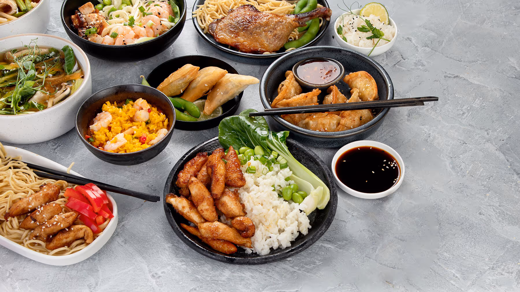 A selection of asian dishes