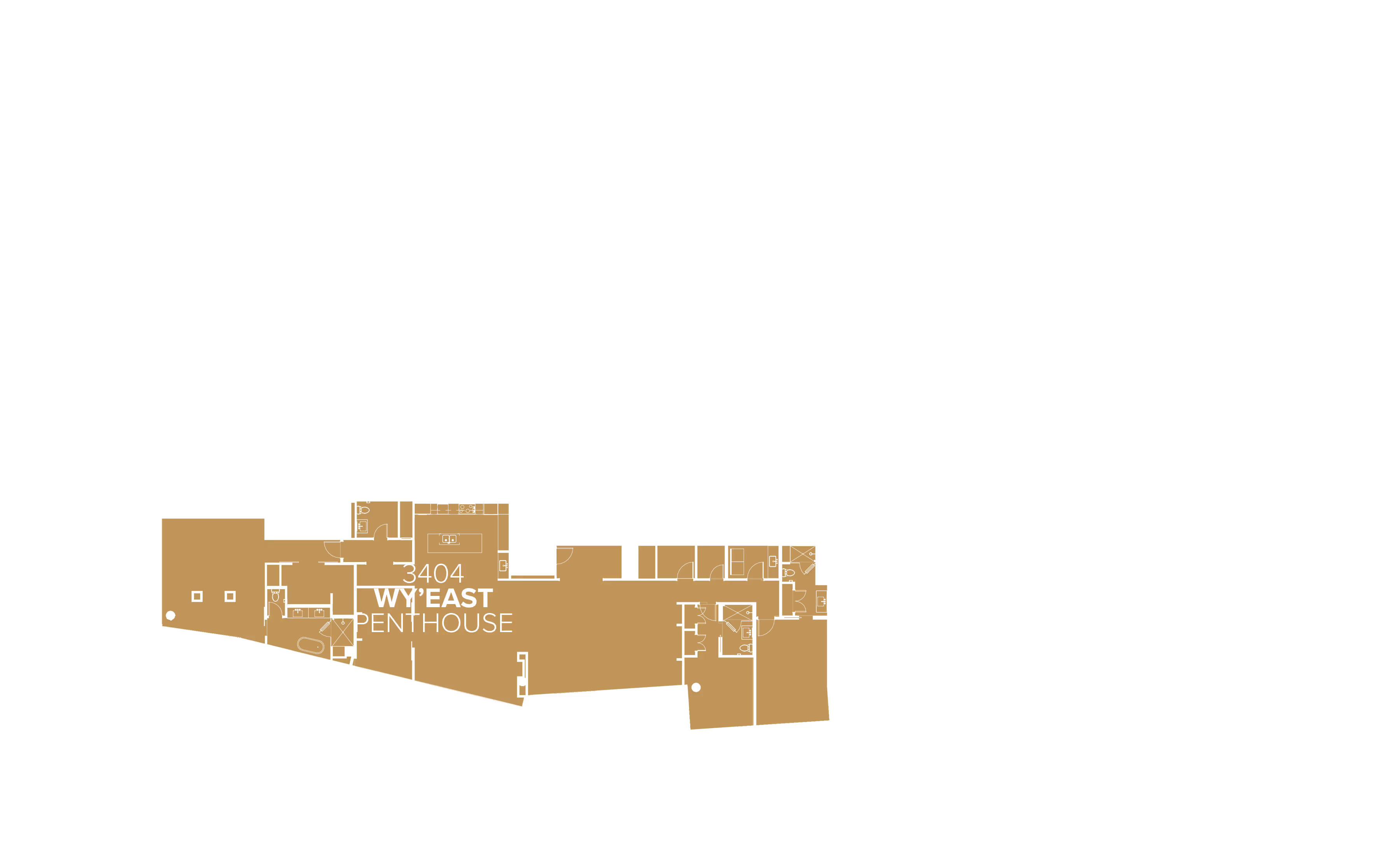 Floorplan overlay for Penthouse 3404