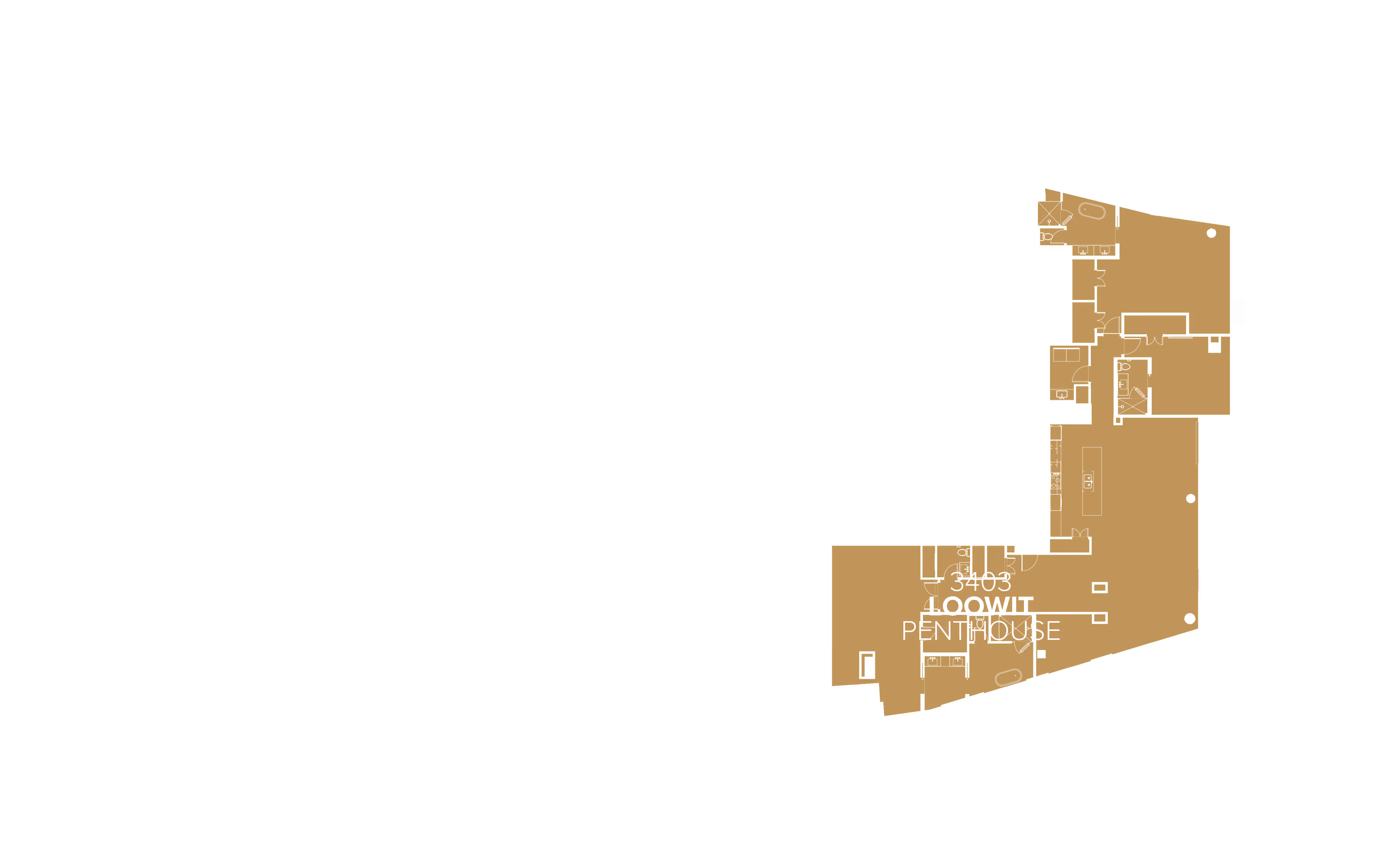 Floorplan overlay for Penthouse 3403