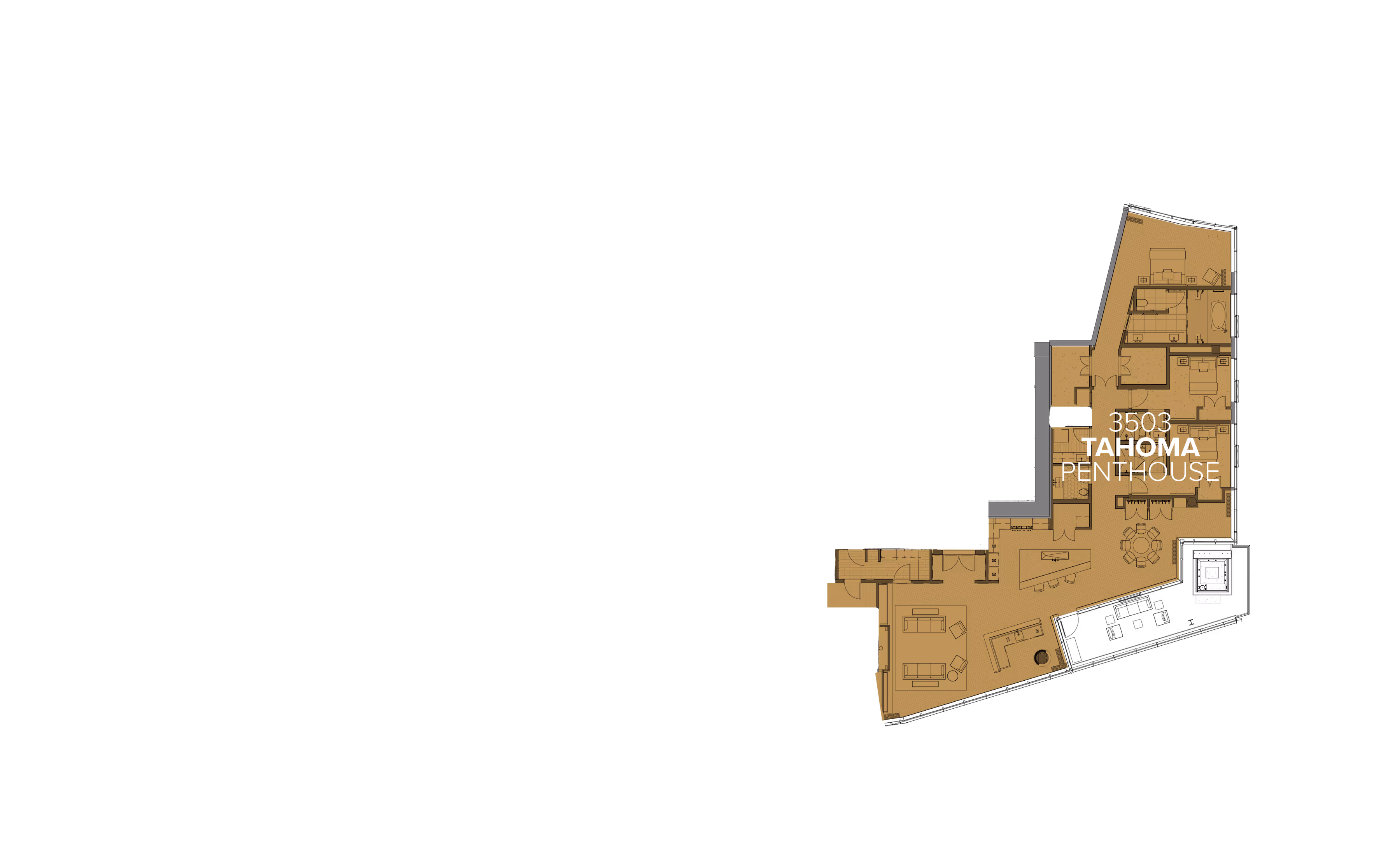 Floorplan overlay for Penthouse 3503