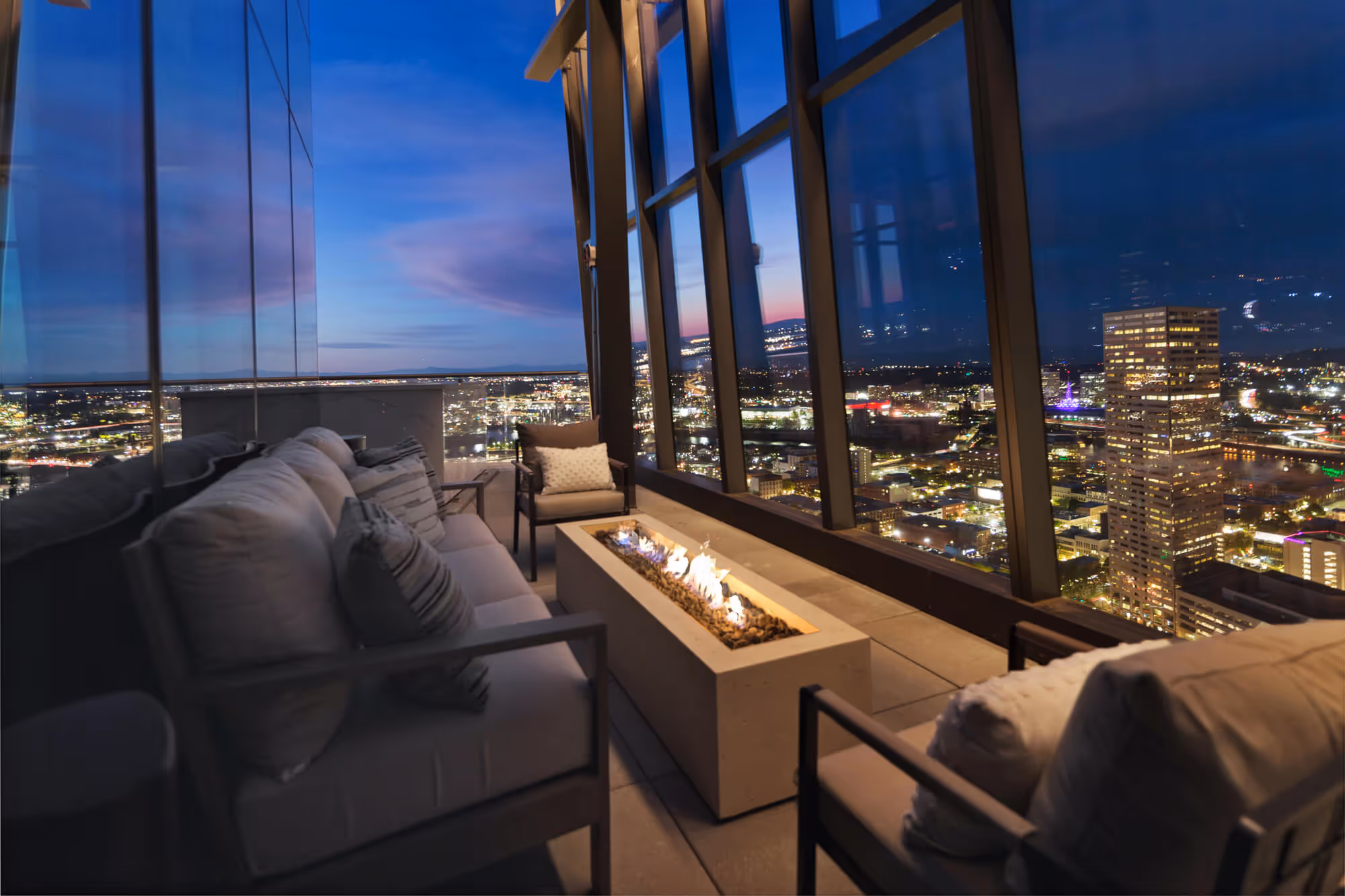 Spacious private terrace of a Penthouse