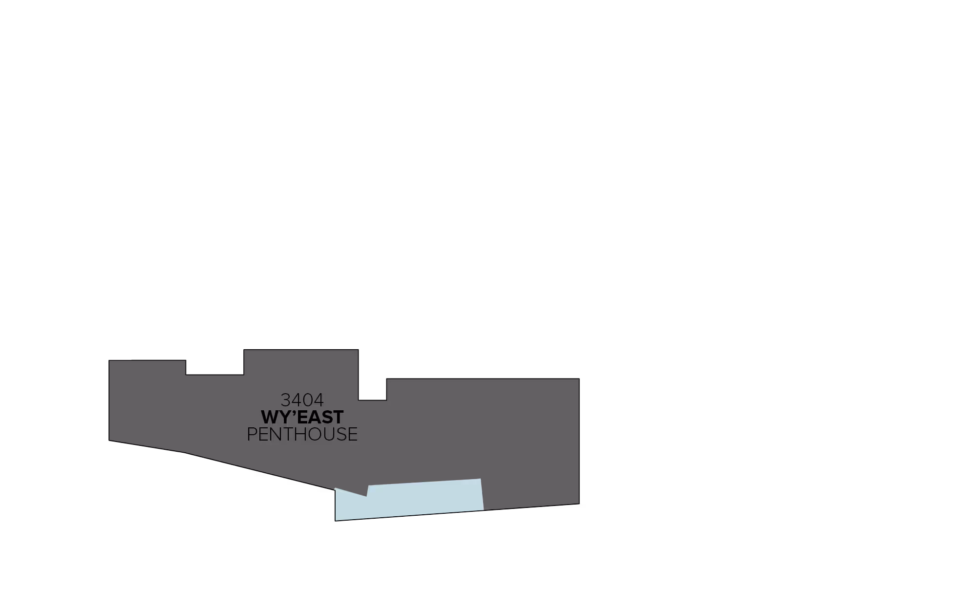 Penthouse 3404 floorplate highlight