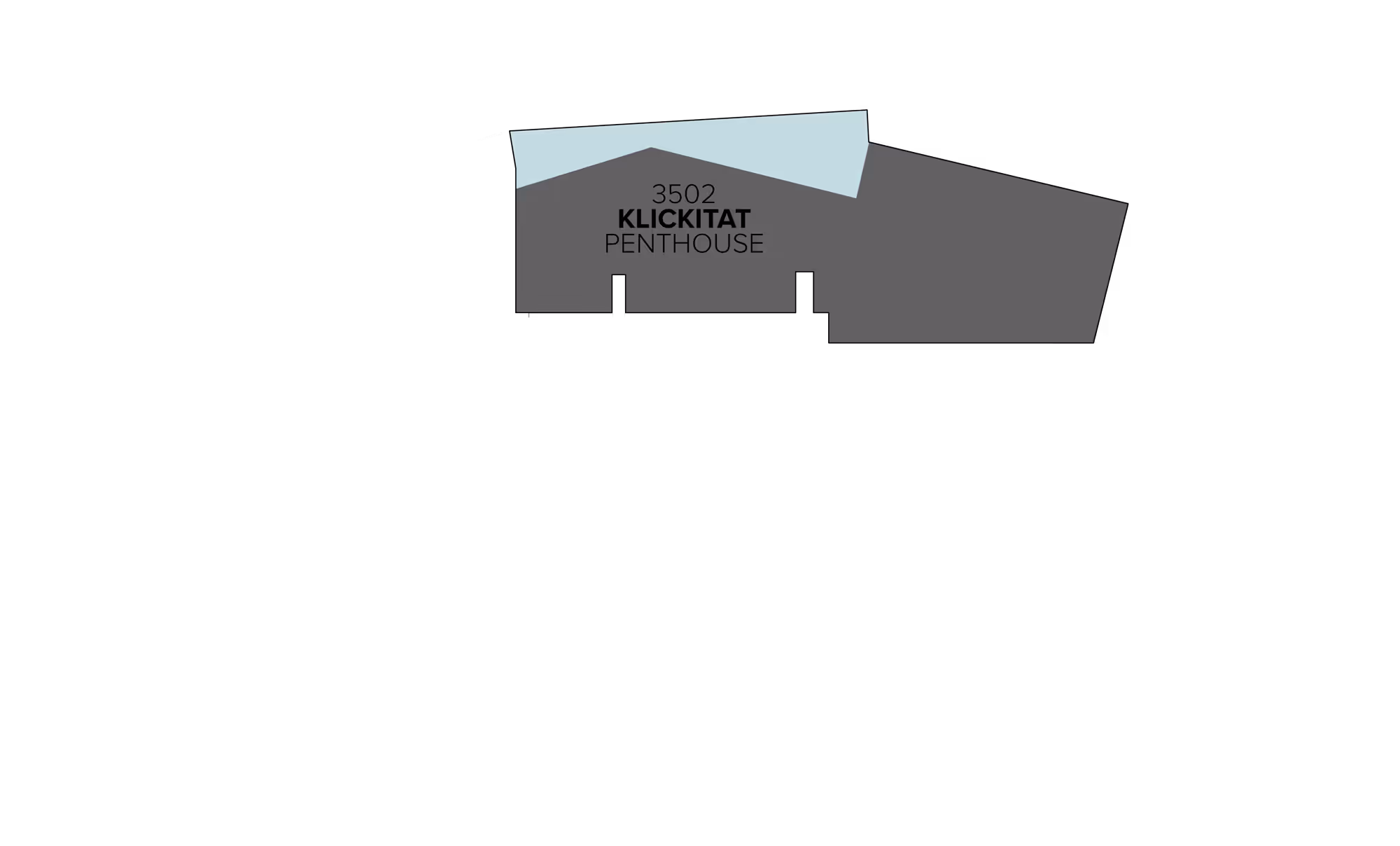 Penthouse 3502 floorplate highlight