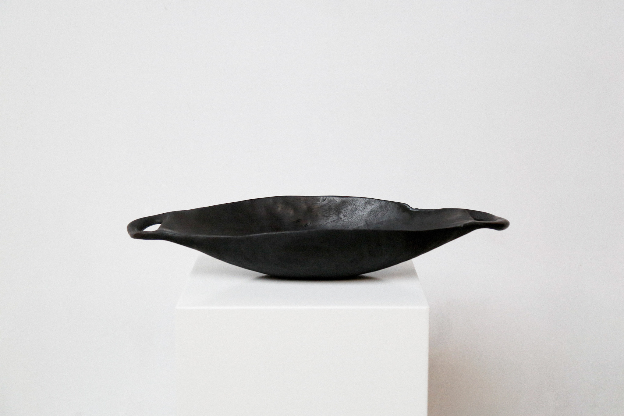Charred Ellipse Wooden Bowl