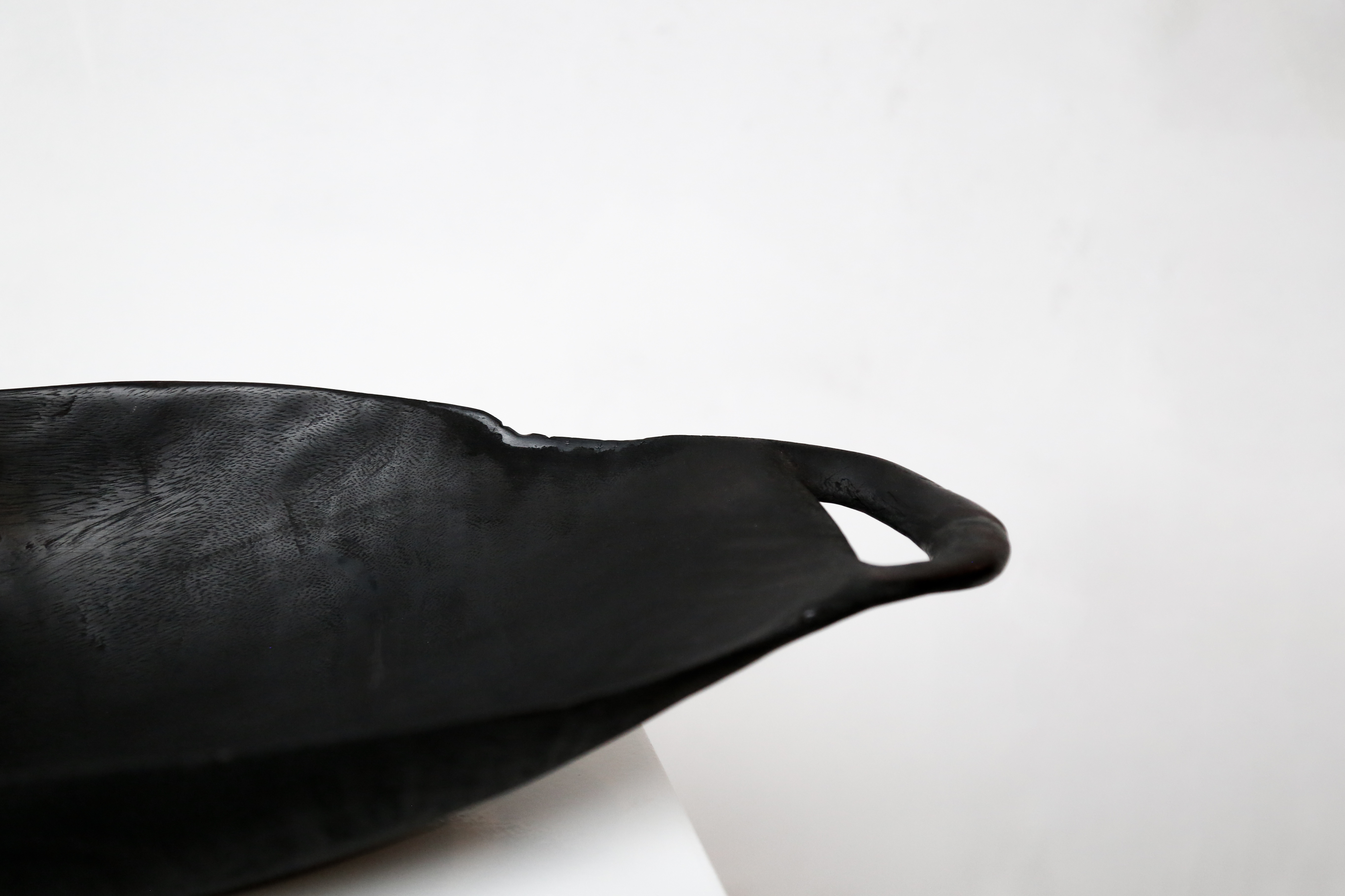 Charred Ellipse Wooden Bowl