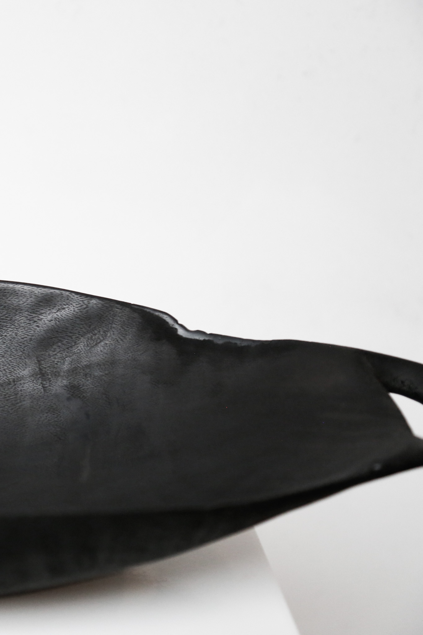 Charred Ellipse Wooden Bowl