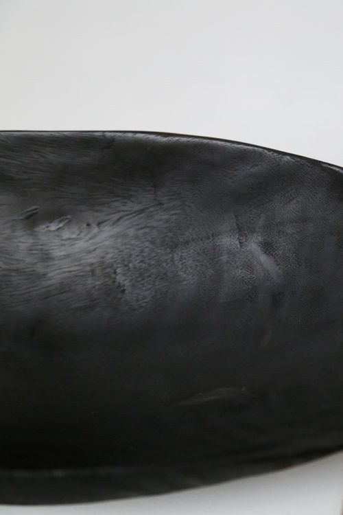 Charred Ellipse Wooden Bowl