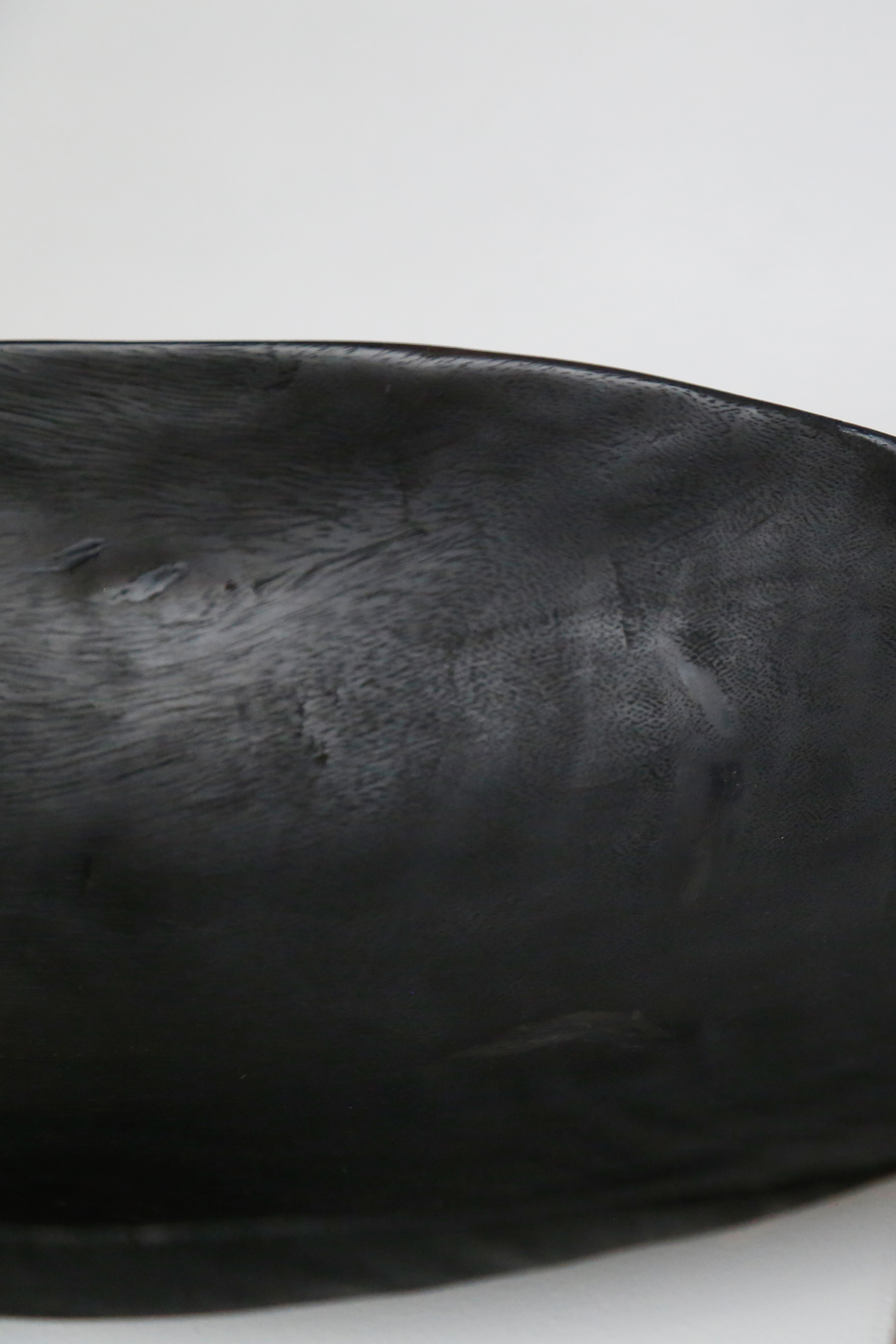 Charred Ellipse Wooden Bowl