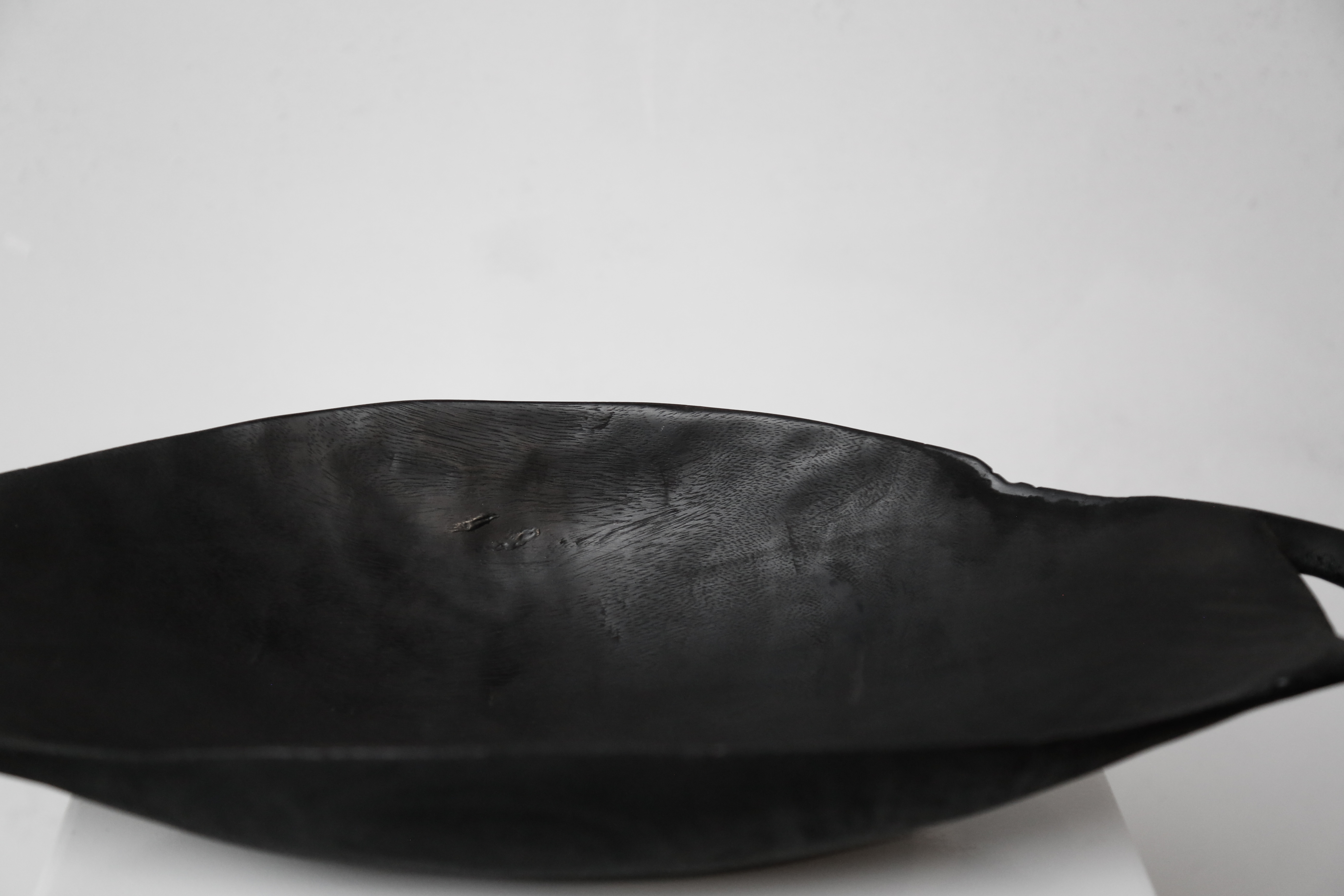 Charred Ellipse Wooden Bowl