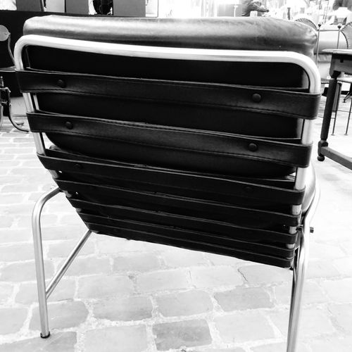 Black leather one-seat