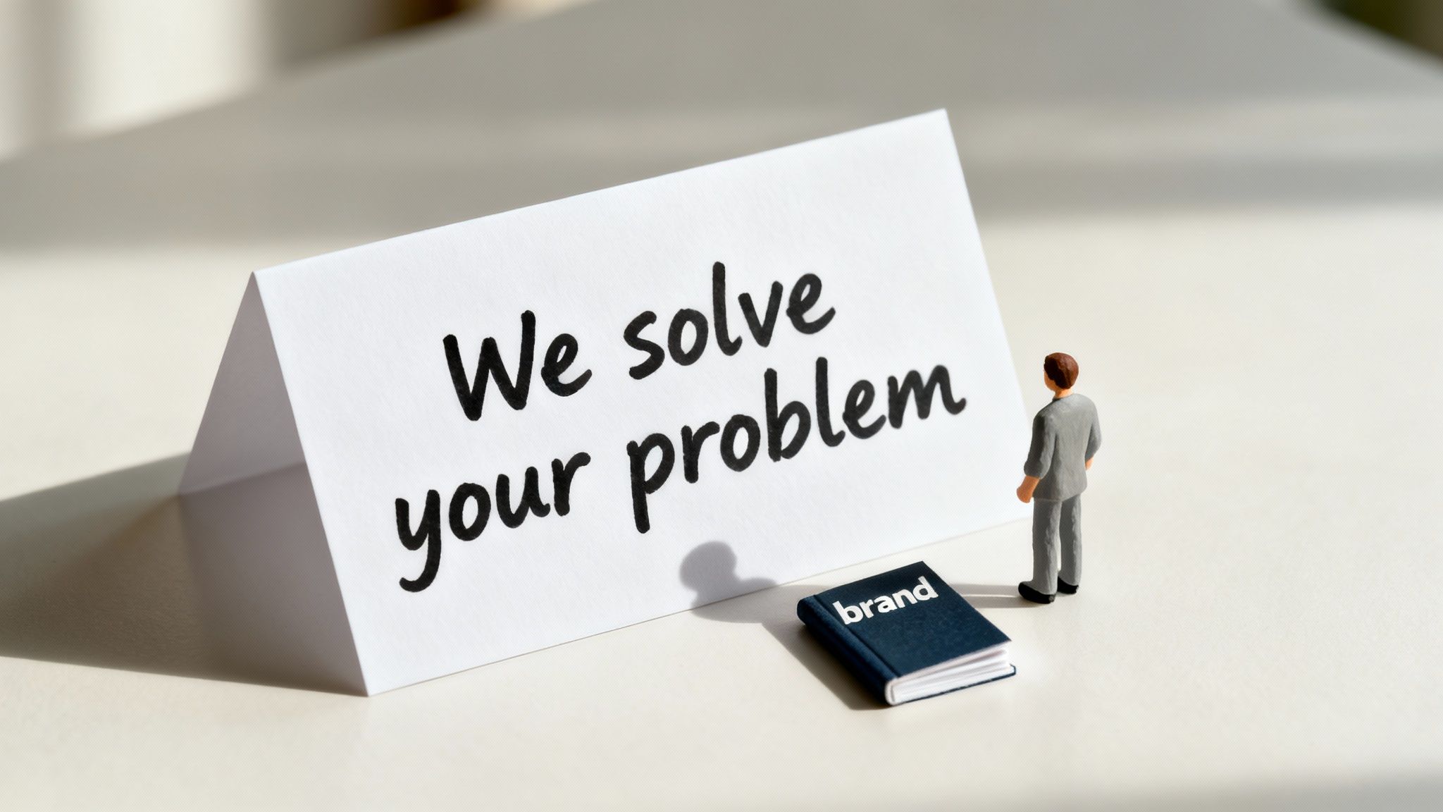 A person holding a glowing lightbulb, symbolising a clear and powerful idea or value proposition.