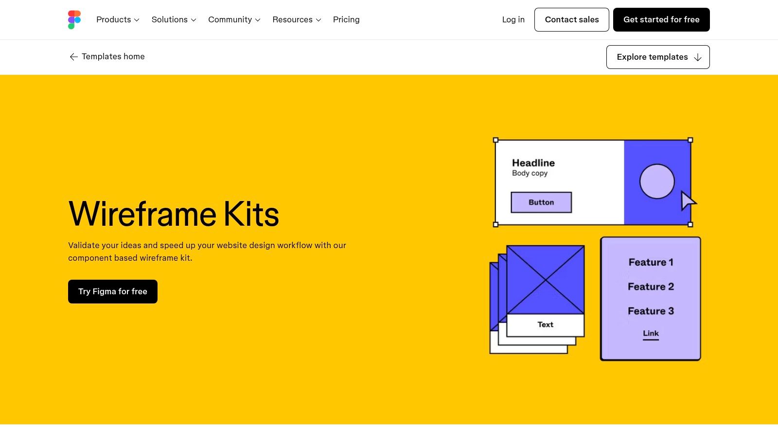 1. Figma Community – Wireframe Kits Gallery