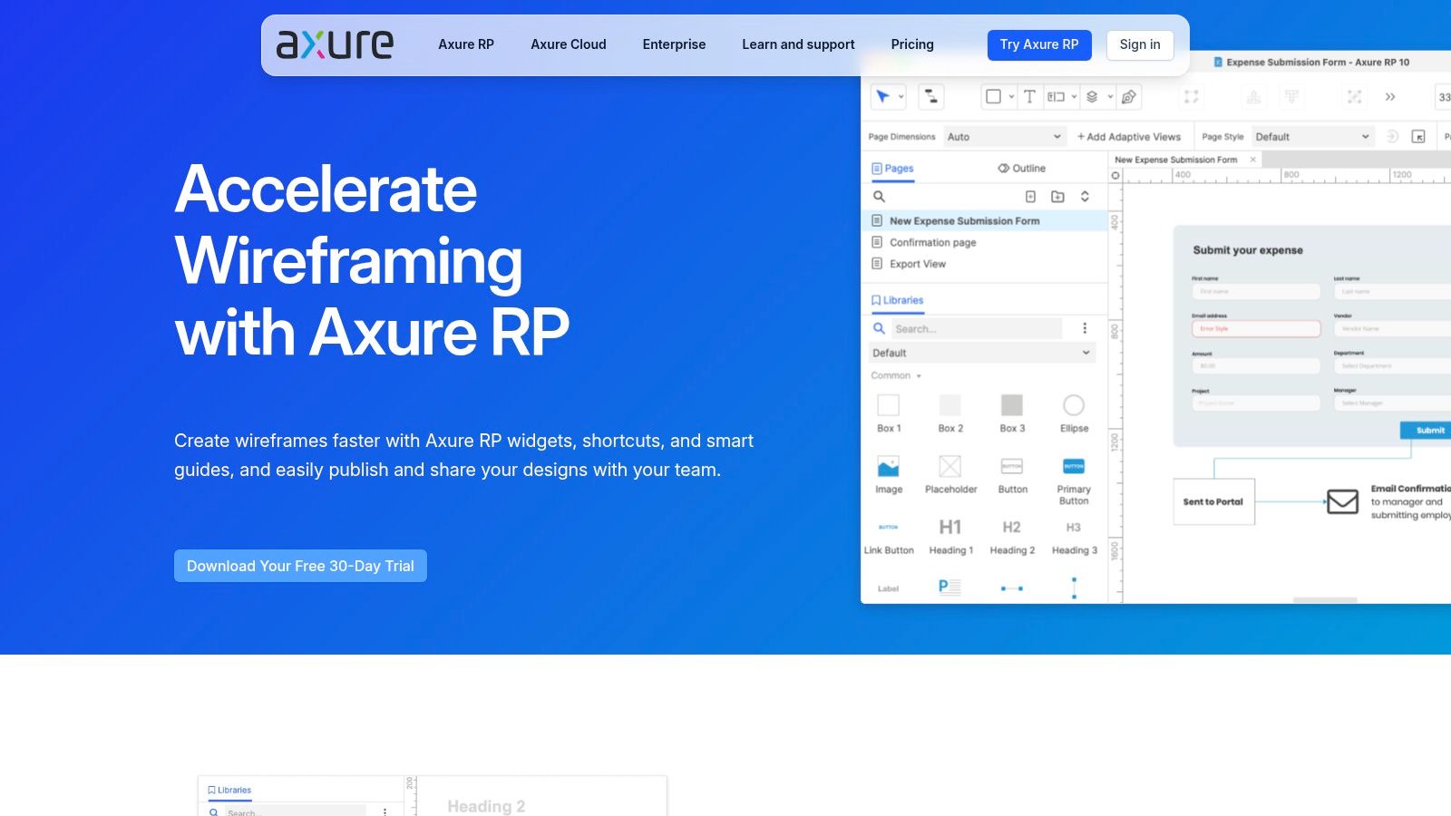 Axure RP – Wireframing and widget libraries