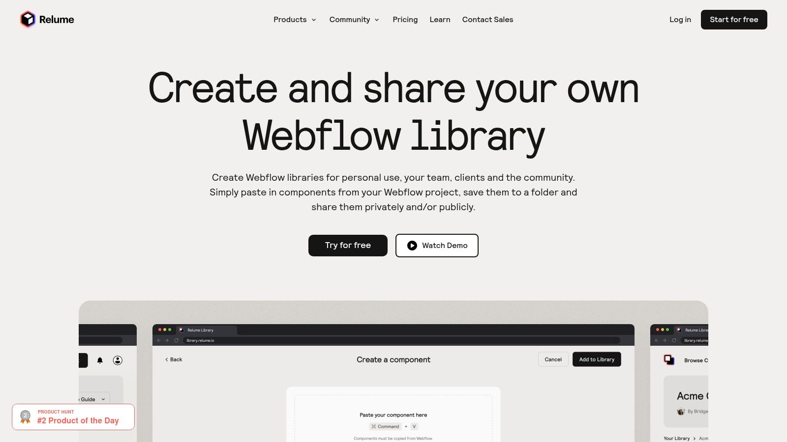 Relume Library (Webflow + Figma)