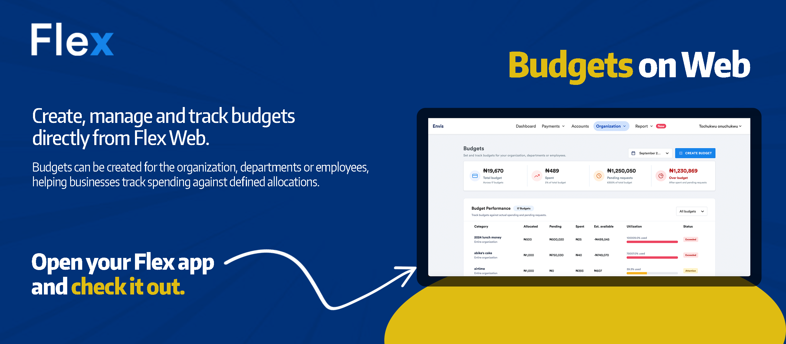 Create and Track Your Business Budgets on Flex Web