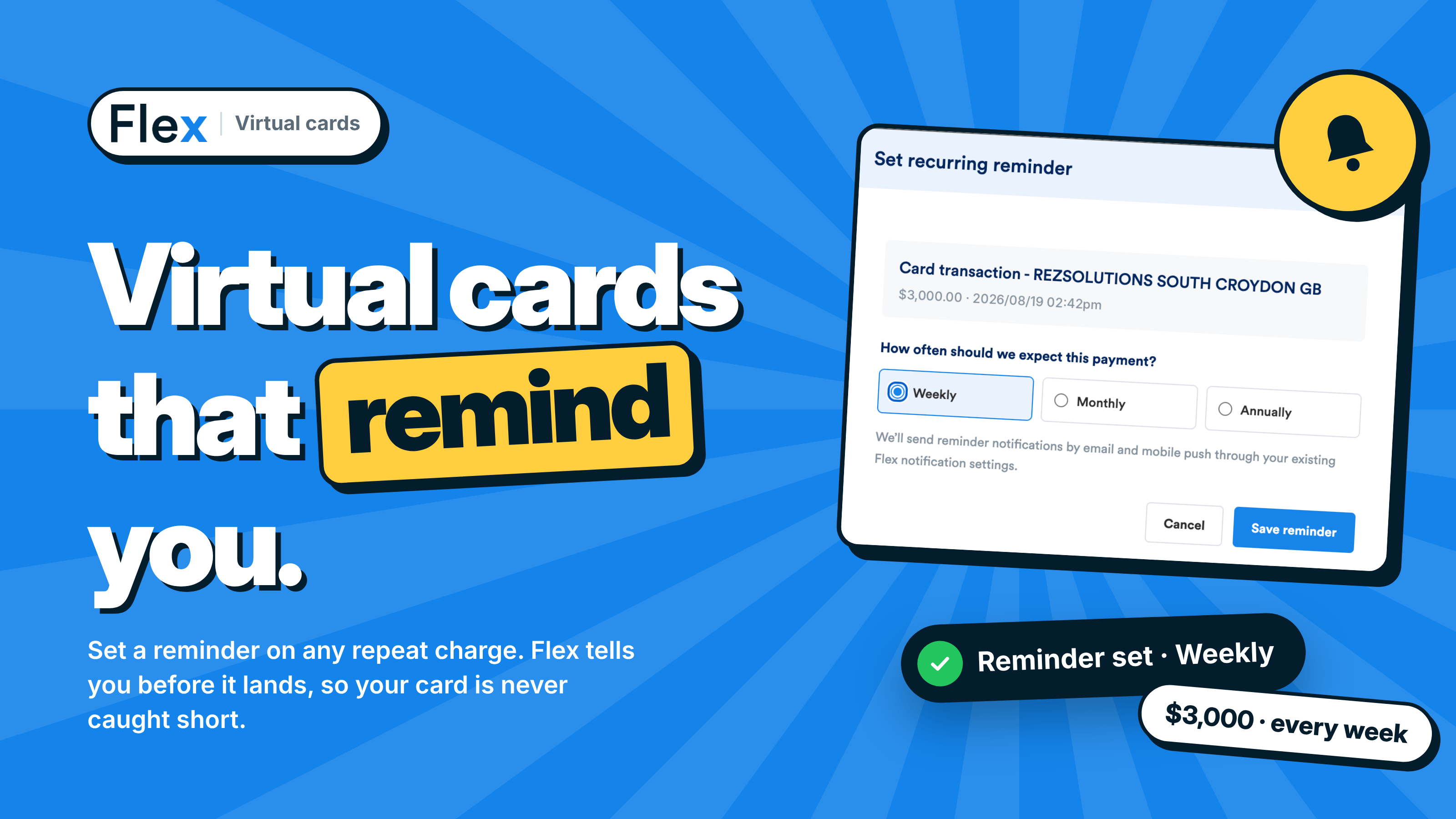 Stay Ahead of Subscription Payments with Flex Virtual Cards