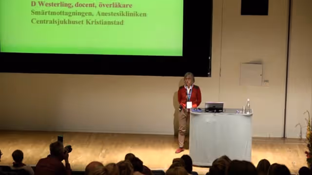 Dagmar Westerling, docent, överläkareSmärtmottagningen, Anestesikliniken, CSK, Kristianstad