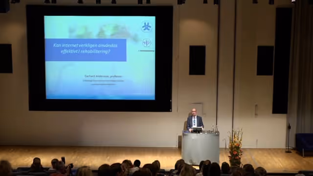 Gerhard Andersson Professor, leg. psykolog och och psykoterapeut Linköpings Universitet och Karolinska Institutet