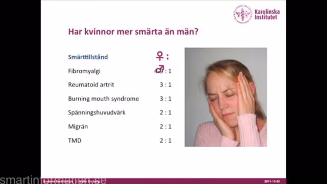 Malin Ernberg, docent och övertandläkare, Enheten för orofacial smärta och käkfunktion, Institutionen för odontologi, Karolinska Institutet.