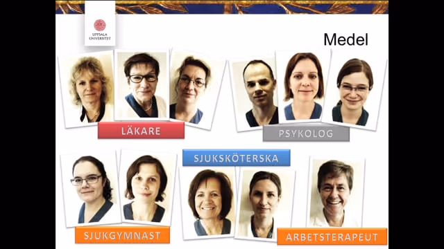 Eva-Britt Hysing, läkare, doktorand, Lena Smith läkare, med dr, Kristoffer Bothelius, psykolog, doktorand, Kerstin Blixt-Hallin, sjuksköterska, Nenne Schönqvist, sjuksköterska, Viktoria Arana, sjukgymnast, Sara Hörnqvist, sjukgymnast, Ylva Karlsson, arbetsterapeut, Maria Holmgren, sekreterare