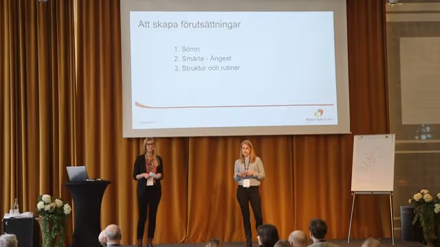 Pernilla Forssander leg arbetsterapeut och Annie Anderot leg fysioterapeut, Samrehab Smärtenheten Västerviks sjukhus.