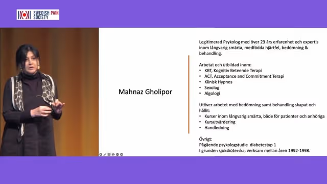 Mahnaz Gholipor, psykolog Smärtcentrum, Sahlgrenska universitetssjukhuset