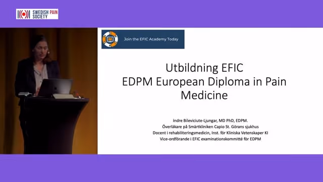 Indre Bileviciute-Ljungar, MD, PhD, EDPM, Överläkare, Smärtkliniken Capio St. Görans Sjukhus