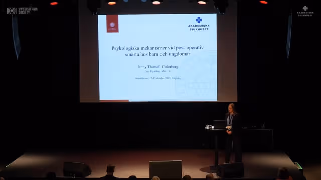 Jenny Thorsell Cederberg, Leg. Psykolog, Med dr., Smärtcentrum, Akademiska Sjukhuset