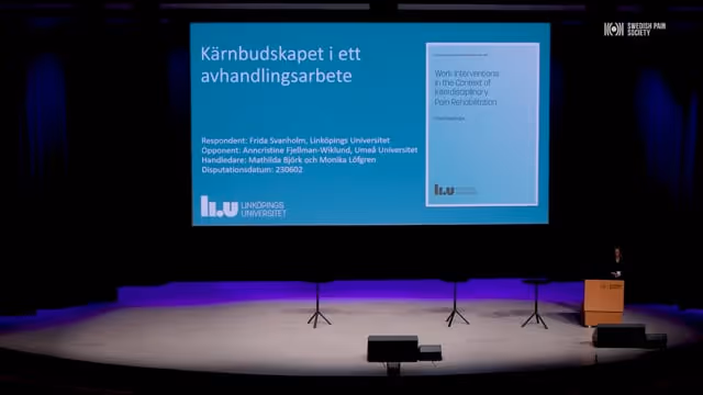 Frida Svanholm, PhD, Institutionen för hälsa, medicin och vård, Linköpings Universitet och Rehabiliteringsmedicinska kliniken, US, Linköping