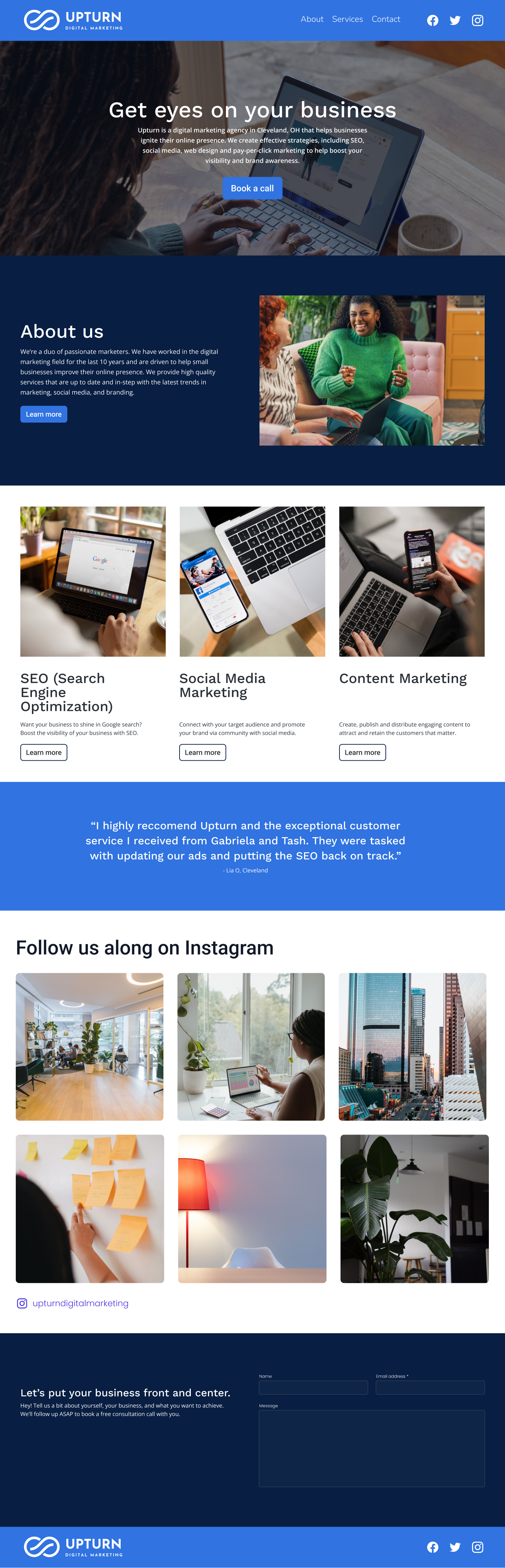 Free digital marketing website template | Durable