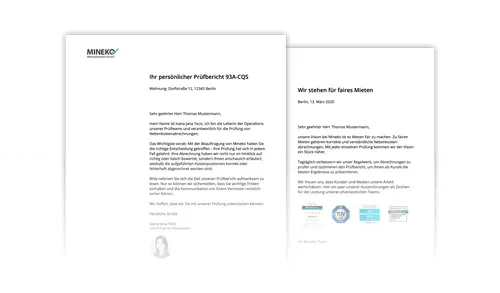 Prüfbericht Nebenkostenabrechnung