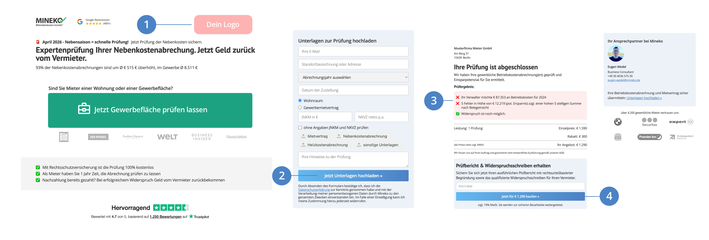 4 Schritte zum Abschluss